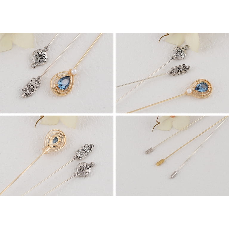 Antique Geometric Hat Pin Classic Hatpin Stick Lapel Pins  display picture 3