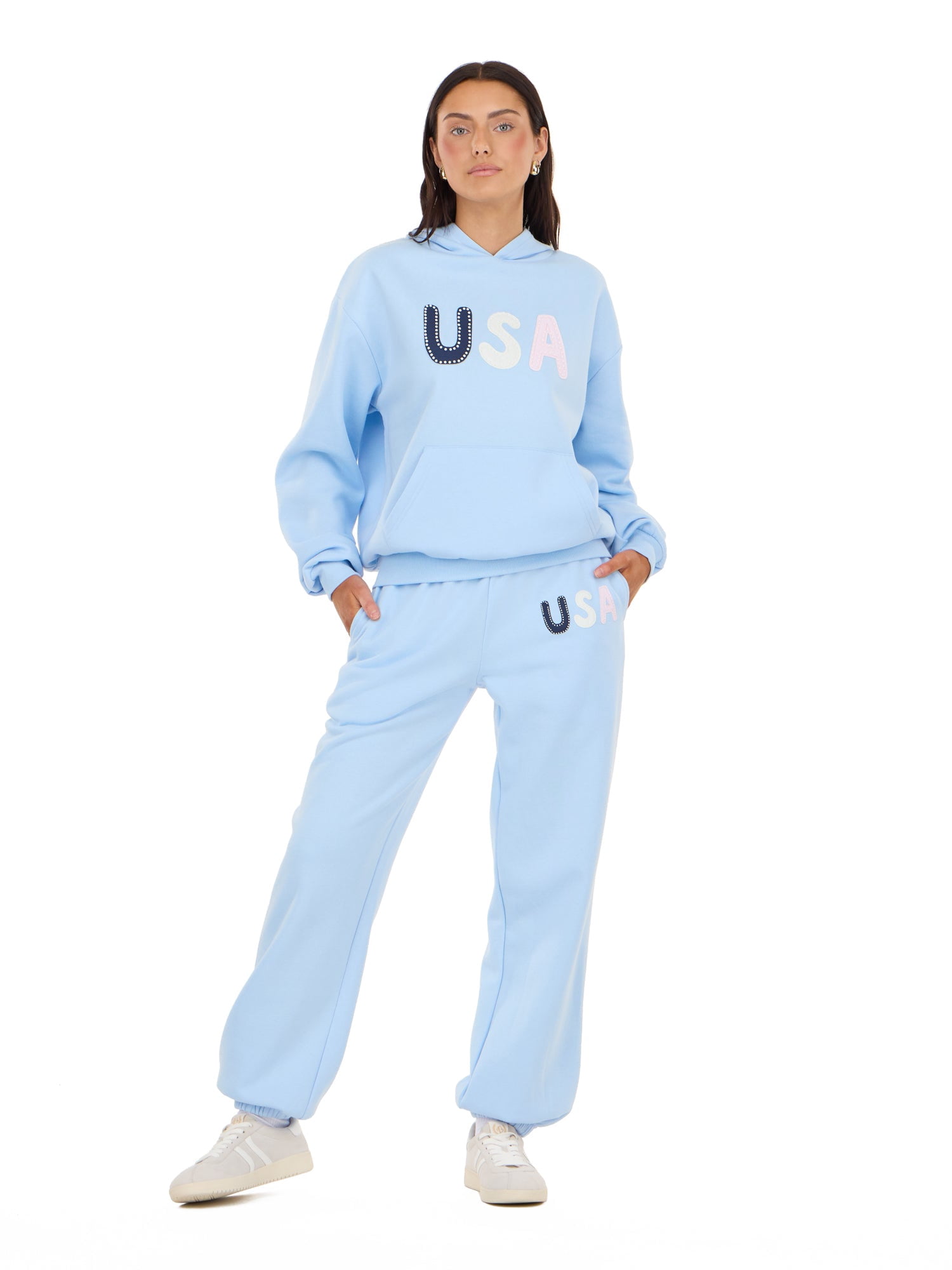 Forever 21 Women's and Women's Plus Americana Fleece Jogger Sweatpants, Sizes XXS-4X