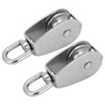 thumbnail image 3 of Single Pulley, 360° Rotating Ring Stainless Steel Single Pulley Rust-proof Reliable And Durable  For Transmitting Or Pulling Work, 3 of 8