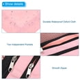 thumbnail image 4 of Unique Bargains Oxford Cloth Mesh Zipper Binder Pouch, Light Pink, 2 Pack, 4 of 7