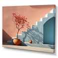 thumbnail image 2 of Designart "Subdued Forms Harmony In Blue And Peach Minimalism" Minimalism Wall Art Living Room, 2 of 7