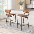 thumbnail image 1 of Tabouret de Comptoir Charon (Ensemble de 2) Brun Vintage, 1 of 8