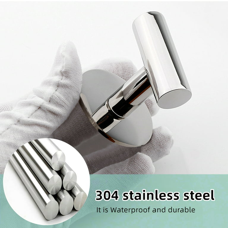 Adhesive hook set stainless steel  self-adhesive towel hooks in 4