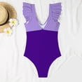 thumbnail image 4 of Clearance! Hontri Women's Slimming And Shielding Two Piece Swimsuit for Women with Straps Plus Size Swimwear Purple Xxl, 4 of 5