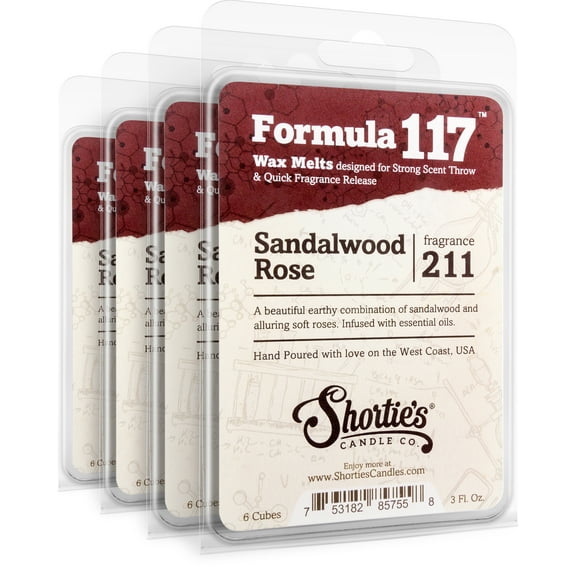 Sandalwood Rose Wax Melts Bulk Pack - Highly Scented   Natural Oils - Shortie's Candle Company