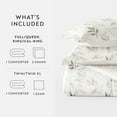 thumbnail image 4 of Noble Linens Down Alternative Foliage Stripe Ivory Reversible Comforter Set, 4 of 8