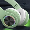 thumbnail image 5 of Wireless Headphones for TV Watching, Ensemble-TV Headphones with LED Display TV Transmitter Charging Base, Bluetooth V5.3 Headphones No Lip-Sync Delay, Plug and Play, Gifts for Elderly(Green), 5 of 8