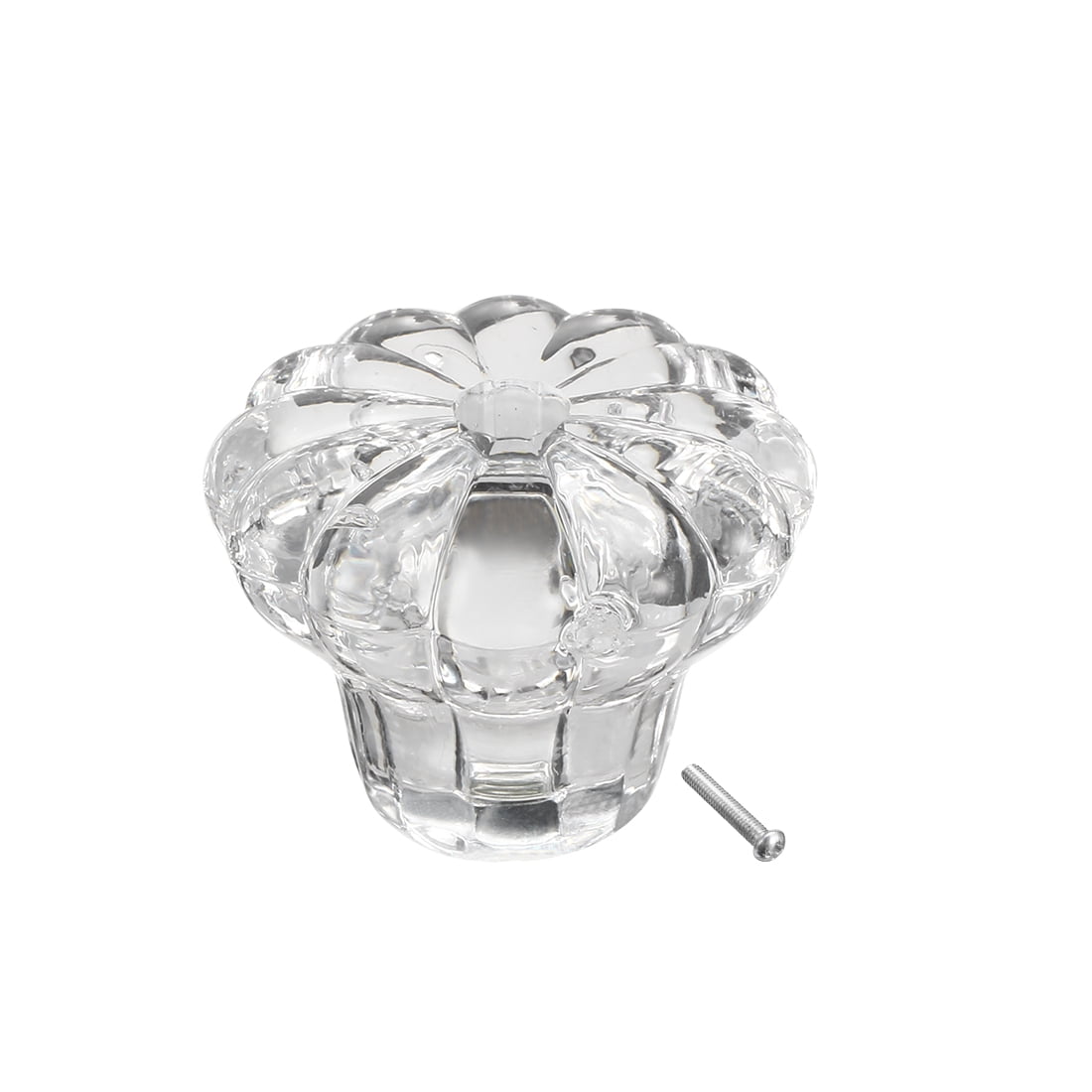 Unique Bargains 37mmx29mm Drawer Dresser Single Hole Acrylic Round Knob Pull Handle