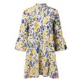 thumbnail image 3 of Women's Casual Tennis Dress for Everyday Wear Button Front Sleeve Loose Print with Comfortable Fit for Women’s V Plus Size Beige L, 3 of 7