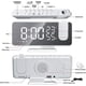 thumbnail image 4 of Despertador de proyección, Despertador LED Digital con proyección 180 Radio Despertador Reloj de proyección Espejo Despertador Doble con repetición Atenuador automático, 4 of 5