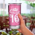 thumbnail image 2 of Sweet 16 Gifts for Girls Tumbler,16th Birthday Gifts for 16 Year Old Girl,Teen Girl,16th Birthday Decorations,Coffee Cup 20oz, 2 of 6