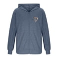 thumbnail image 5 of Txeol Navy Zip Up Hoodies for Men Dialysis Sweatshirts with Arm Zipper Lightweight Hemodialysis Sweatshirt Jacket with Pockets,XL, 5 of 7