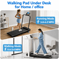 thumbnail image 4 of YZRUN Treadmill with Handle Bar, Under Desk Walking Pad with 10% Incline, Foldable Treadmills for Home, 350 LBS Capacity, 4 of 9