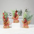thumbnail image 5 of Mini Christmas Tree Desktop Ornament Christmas Decoration Hessian Base Home Decor Imitation Plants, 5 of 5