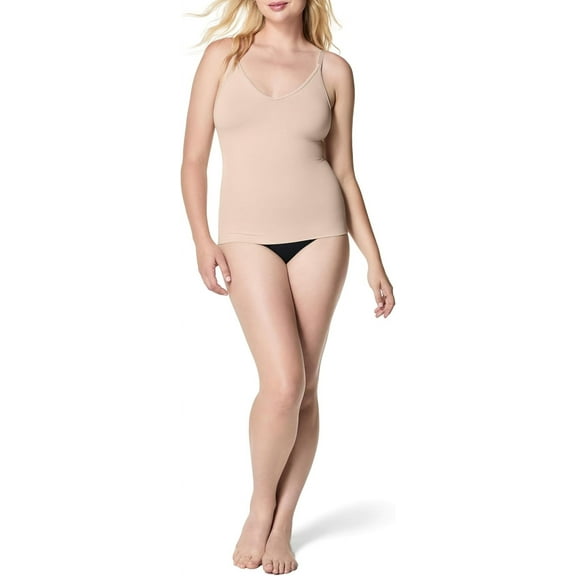 SPANX sculpt Seamless Power Cami - Camisole Shapewear for Women - Adjustable Straps - V Neck - Soft, Seamless Cami - Soft Nude - Small