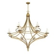 thumbnail image 4 of Director 12-Light Chandelier in Warm Brass, 4 of 6