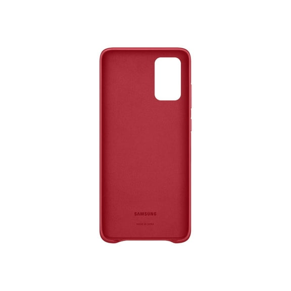 Samsung Leather Cover EF-VG985 - Back cover for cell phone - aluminum, leather - red - for Galaxy S20 , S20  5G