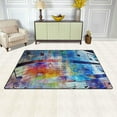 thumbnail image 3 of Dreamtimes Lightweight Soft Area Rugs 31x20 Inch, Abstract Music Notes Floor Mat Doormat for for Rooms Entrance Hardwood Floor Living Room 2'7" x 1'8"） Nursery Rugs, 3 of 6