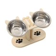 thumbnail image 5 of CarpNettore Cat Bowls Elevated Feeding Station Cat Dish Convenient Pet Feeder with Stand for Wood, 5 of 9