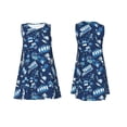 thumbnail image 7 of KLL Blue Bus Pattern Womens Summer Dresses 2025,Loose Round Neck Sleeveless Sundresses Tank Dresses with Pockets, 7 of 7
