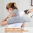 thumbnail image 3 of Heating Pad - Electric Heating Pads - Hot Heated Pad for Back Pain Muscle Pain Relieve - Dry & Moist Heat Option - Auto Shut Off Function (Light Gray, 12''x24''), 3 of 5