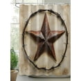 thumbnail image 2 of Fsddascl Country Star Retro Shower Curtain Set - Long 72" x 84" Washable Bathtub Curtain with 12 Hooks, Farmhouse Western Aesthetic Art Waterproof Fabric Stall Shower Curtains for Bathroom/Bathtub, 2 of 6