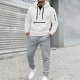 thumbnail image 2 of DHFJKG Mens Tracksuit 2 Piece Set Jogging Sweat Track Suits Quarter Zip Hooded Sweatshirt With Joggers Ankle-Tied Pants Sportswear Athleisure Soft Outfit, 2 of 4