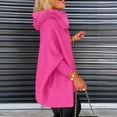 thumbnail image 4 of Womens Coat with Furry Hood Zipper Closure Front Pockets Loose Fit Outerwear for Daily Wear Warm Winter Jacket Hot Pink S, 4 of 6