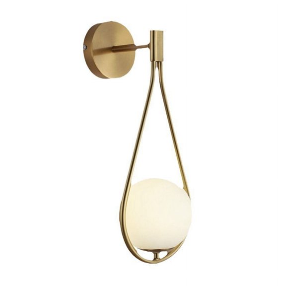 HOT Brass Wall Lamps Minimalist Glass Ball Light Bedroom Living Room Bathroom Hallway Lighting Fixtures B