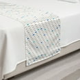 thumbnail image 2 of Autumn Bed Runner, Abstract Fall Season Foliage Leaves Scandinavian Style Garden Art, Decorative Accent Bedding Scarf for Hotels Homes and Guestrooms, Twin, Turquoise Blue and Eggshell, by Ambesonne, 2 of 2