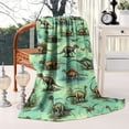 thumbnail image 2 of Colorful Dinosaurs Scientific Name Pattern Blanket,Comfortable Soft Lamb Wool Throw Blanket,All Season,Warm Lightweight Blankets for Sofa Bed Couch Living Room Chair,60"x80", 2 of 4