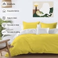 thumbnail image 4 of Yellow Duvet Cover Set, Pure Yellow Soft Duvet Cover Twin Size Bedding Set 4 Pieces, 1 Quiltcover and 2 Pillowcases with Zipper, 1 Bed Sheet for All Seasons, 4 of 9