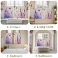 thumbnail image 6 of Spring Lavender Kitchen Curtains, Butterfly Purple Farmhouse Floral Leaf Light Filtering Window Curtain Panels, 2Pcs Rod Pocket Window Treatments Set for Cabin Bathroom Bedroom 52x45 Inches, 6 of 9
