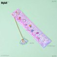 thumbnail image 1 of Multifunctional Oil Quicksand Sequin 15cm Measuring Straight Scale Ruler Soft Bookmark With Pendant Student Drawing Stationery Style5, 1 of 6