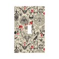 thumbnail image 1 of DouZhe 1-Gang Toggle Switch Wallplate, Vintage Masonic Mysticism Skulls Decorative Wall Plates, 1 of 7