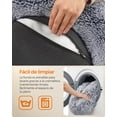 thumbnail image 4 of Cama de Perros, Cama para Mascotas, Diámetro de 60 cm, Cojín Central Extraíble y Lavable, Alfombra de Felpa, Gris Ombré, 4 of 5