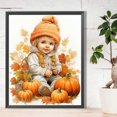 thumbnail image 2 of Pintura de diamante 5D DIY muñeca de taladro redondo completo en una pila de calabaza Kit Decor40x50cm, 2 of 9