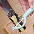 thumbnail image 2 of Maoww Stainless Steel Vegetable Peeler Potato Carrot Fruit Scraper Kitchen Gadget Peeling Tool, Beige, 2 of 6