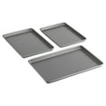 thumbnail image 4 of GoodCook Everyday Nonstick Steel 3pc Baking Sheet Set, 11" x 17", 15" x 10", 9" x 13", Gray, 4 of 10