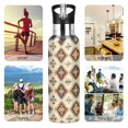 thumbnail image 7 of Yayeee 33oz Double Wall Stainless Steel Water Bottle with Flip Straw, Geometric Designs, 7 of 7