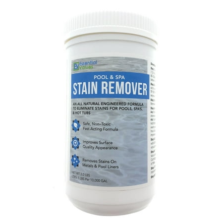 Essential Values Swimming Pool & Spa Stain Remover (2 LBS) - Natural & Safe, Works Best for Vinyl Liners, Fiberglass, Metals – Removes Rust & Other Tough Stains Without The Use of Harsh (Best Way To Remove Rust Stains From Bathtub)