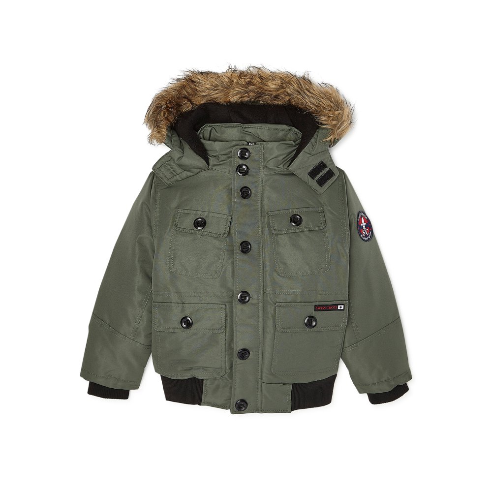 Swiss Cross Swiss Cross Boys Water Resistant Coated Taffeta Coat with