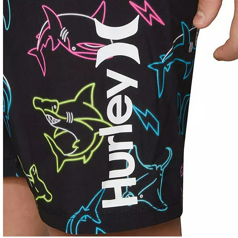 Hurley Youth Boys' Swim Trunk with Liner, Leg Opening, 4-Way