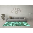thumbnail image 3 of Ahgly Company Indoor Rectangle Abstract Turquoise Blue Modern Area Rugs, 7' x 10', 3 of 4