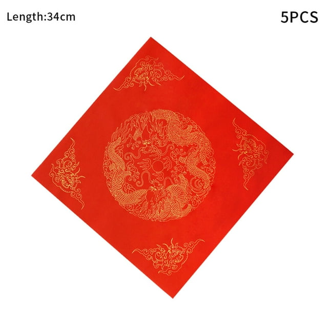 fastboy 5 Pairs Couplets Set Banners Chinese New Year Thicken Door Sticker Paper DIY Spring Festival Decoration, Type 6