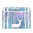 thumbnail image 7 of Yayeee Collapsible Cube Storage Bin with Lid Fabric Closet Decorative Basket with Handles, Purple Night Deer, 7 of 7