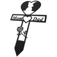 thumbnail image 4 of MOVTOTOP Iron Memorial Heart Shaped Stake for Cemetery Farm Use Black Color 7 Inch, 4 of 7