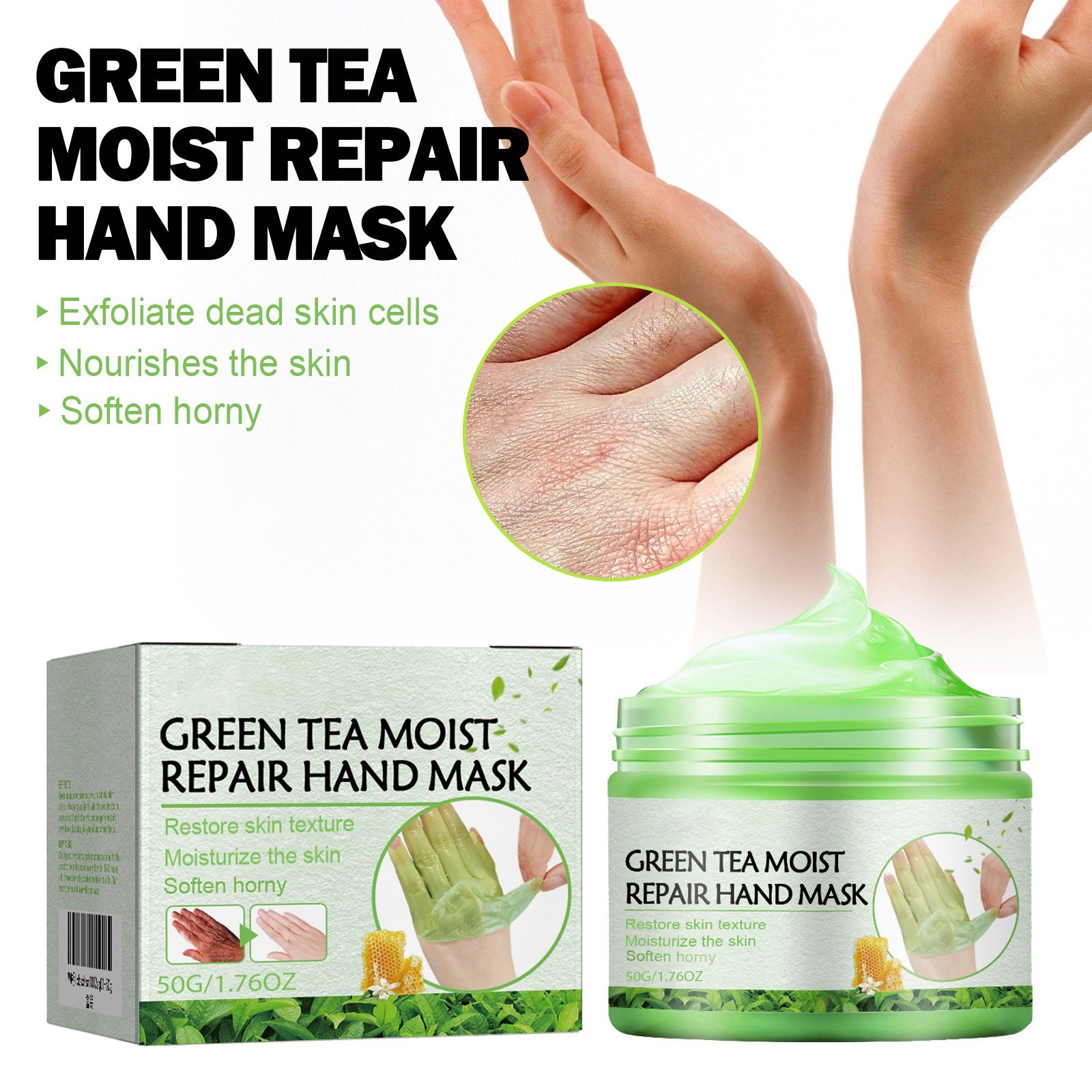 Green Tea Hand Moisturizing Rejuvenating Drying Exfoliating Firming