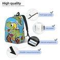 thumbnail image 5 of Daiia Dinosaur Riding a Motorcycle Vintage Canvas Backpack for Men and Women ,Hiking Backpack,Travel Laptop Bag for School,Large Capacity Backpack, 5 of 8