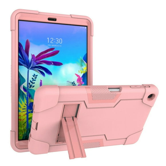 Mignova for LG G Pad 5 Tablet Case, Kids Friendly Heavy Duty Shockproof Dropproof Hybrid Rugged Armor with Kickstand Full Body Protective Case for LG G Pad 5 10.1 inch(Rose Gold)